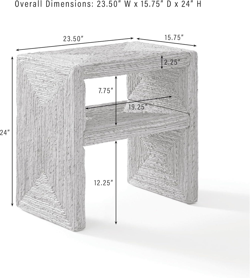 Crosley Furniture Marella Handwoven Banana Leaf End Table, Rattan Side Tables...