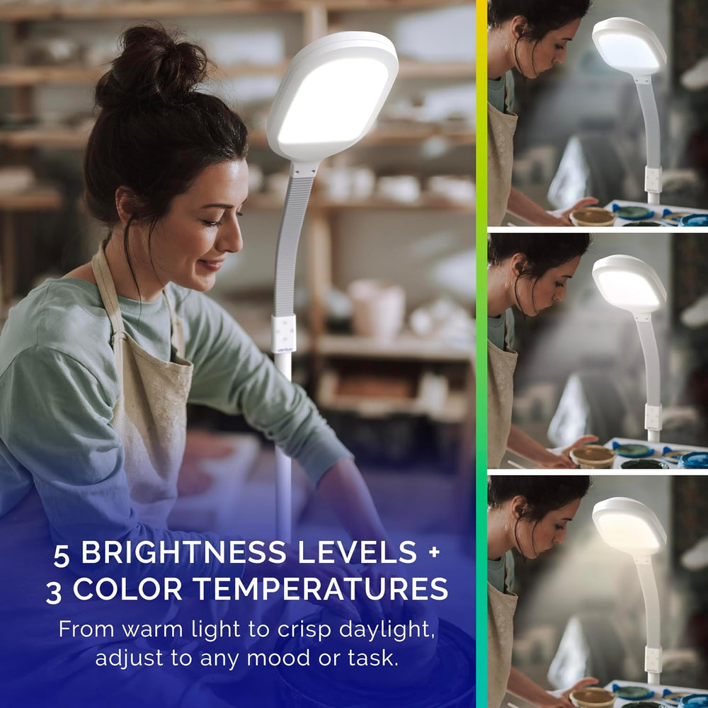 Verilux SmartLight Full Spectrum LED Floor Lamp with Adjustable Brightness