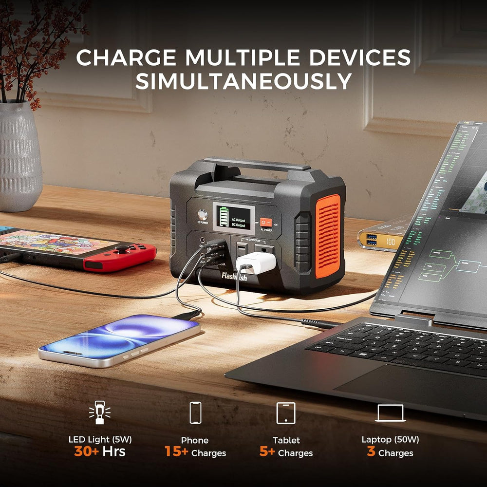 Portable Power Station 200W, FF Flashfish 40800mAh Backup Power Battery Pack ...