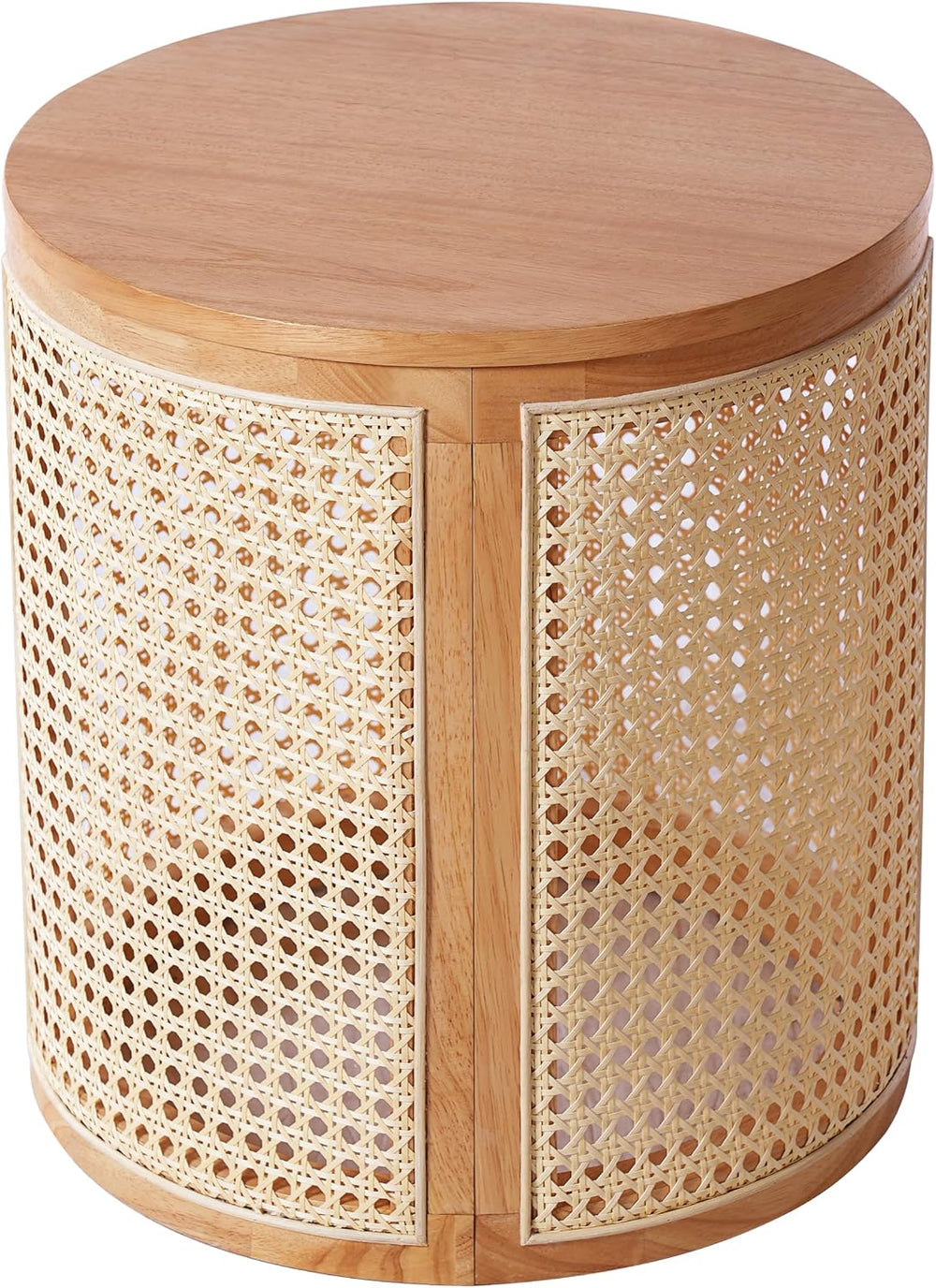 Christopher Knight Home Aurl 15.70" Round End Table, Hollow Woven Side T...