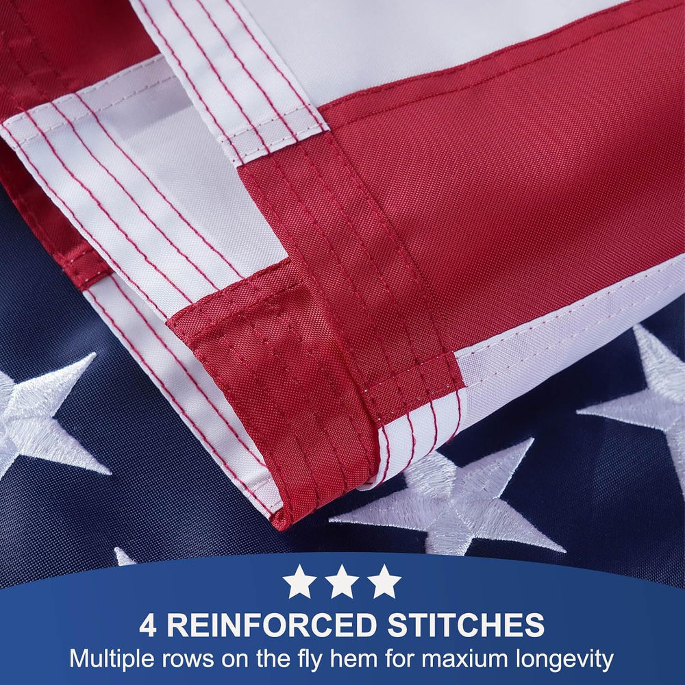 Homissor American Flags for Outside 4x6 Ft US Flag Updated Heavy Duty Nylon