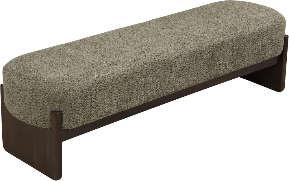 Christopher Knight Home Arden Minimalist Loop Yarn Fabric Dining Bench, Woode...