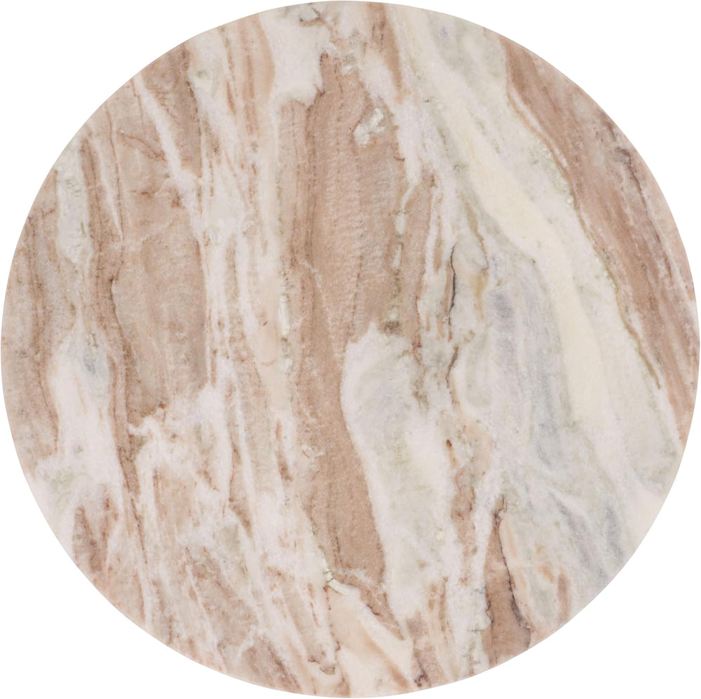 SAFAVIEH Home Collection - Reni Brown Marble & Black Metal Accent Table, ...