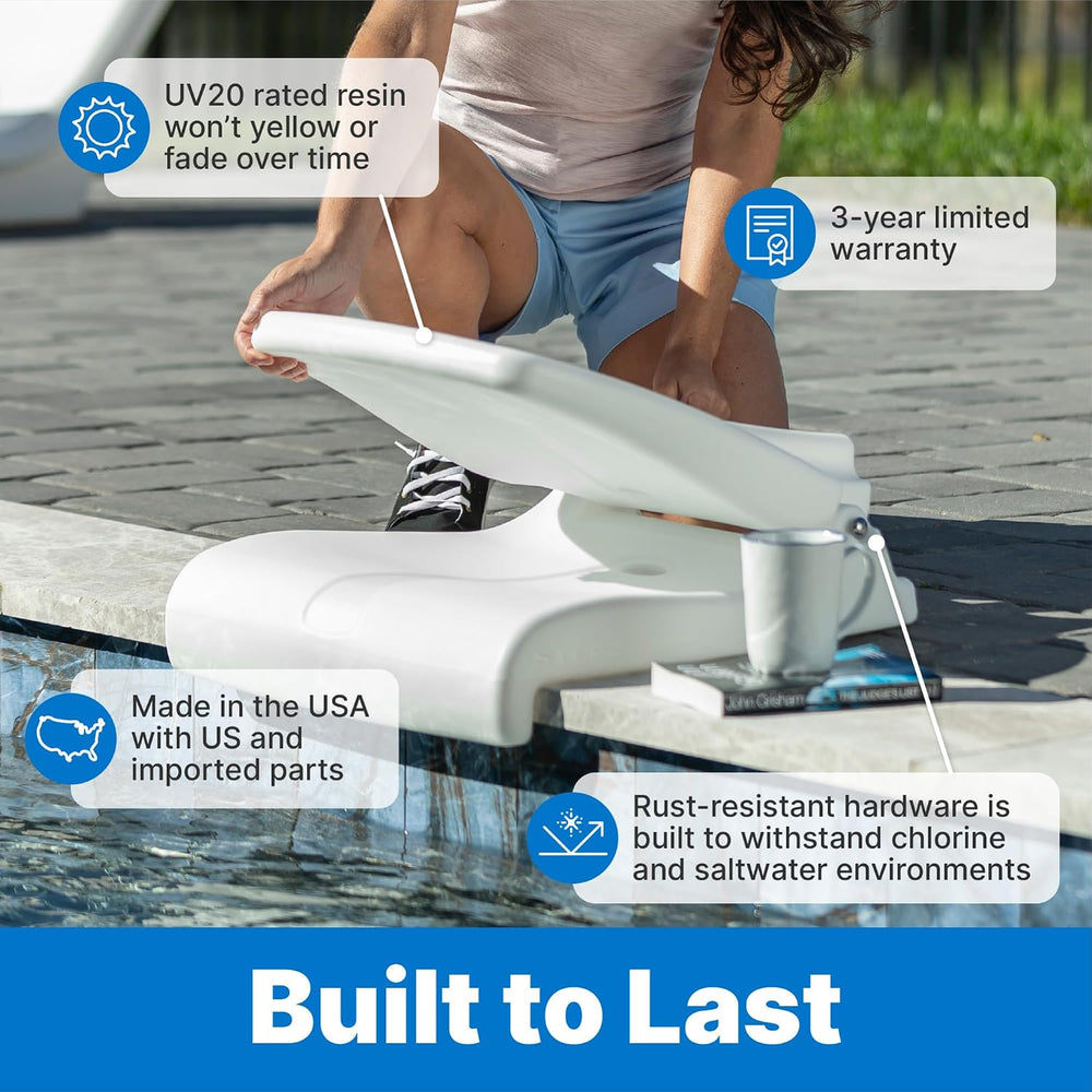 Step2 Folding Flip Seat, Lightweight Portable Outdoor Chair for Poolside, Cam...