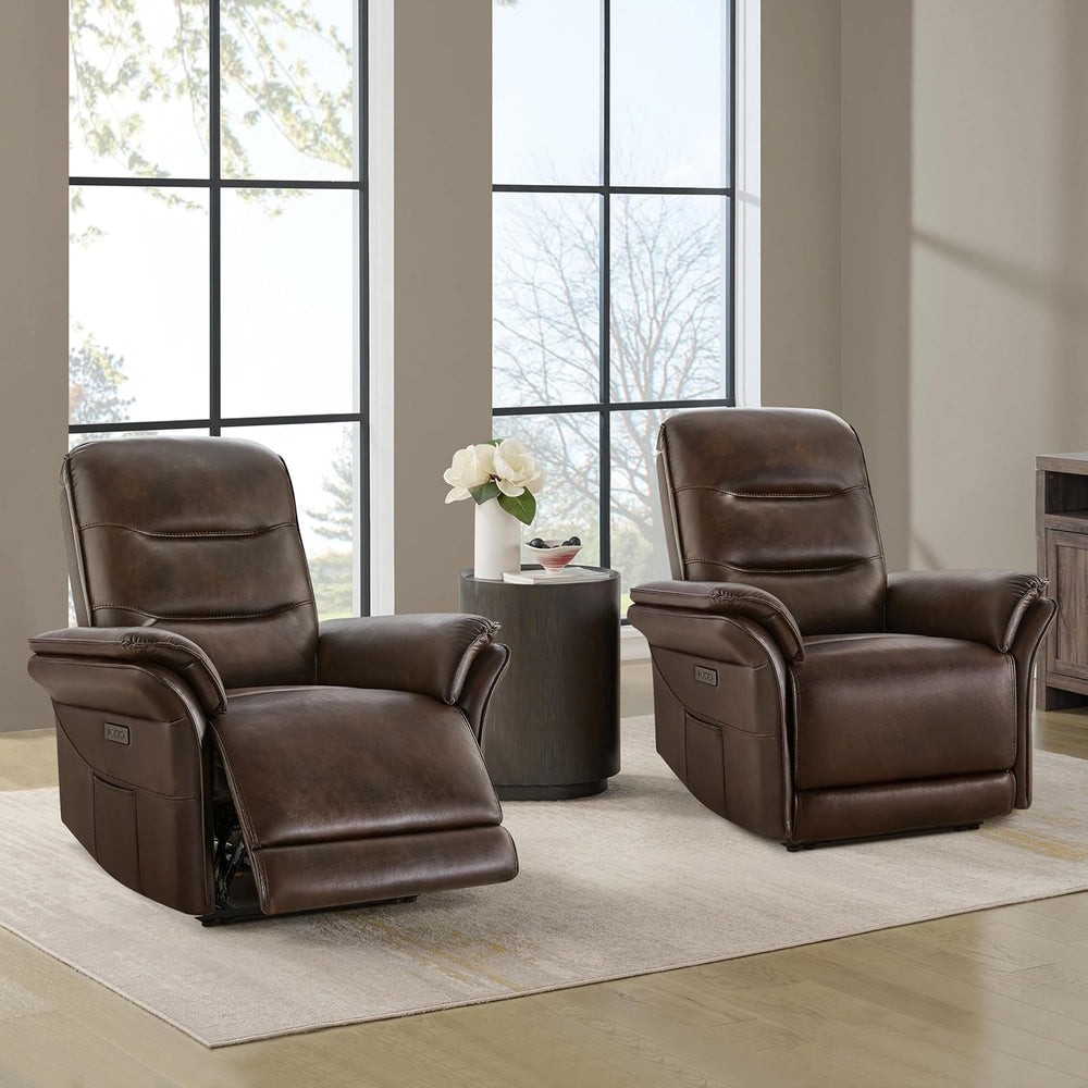 KISLOT Dual Motor Power Recliner Chair,Zero Gravity USB & Type-C, Espresso