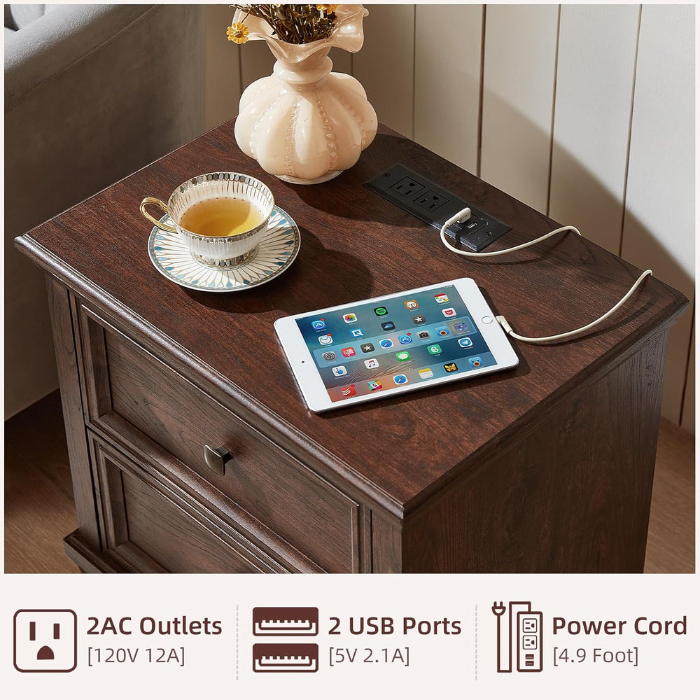 SAVOR LIFE Farmhouse Bedroom Dresser and Nightstand Set of 4, 6 Drawer Tall &...