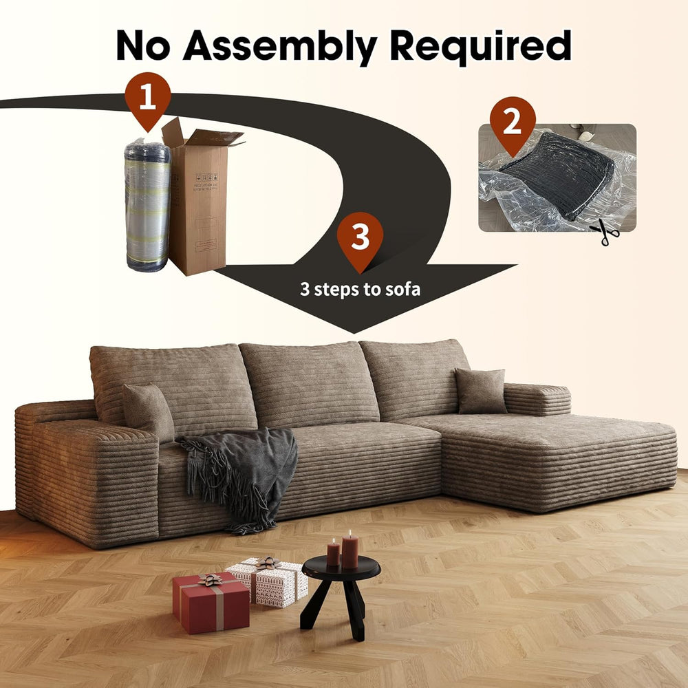 AUGOP 108" Sectional Couches for Living Room Modern Modular Sofa with L-...