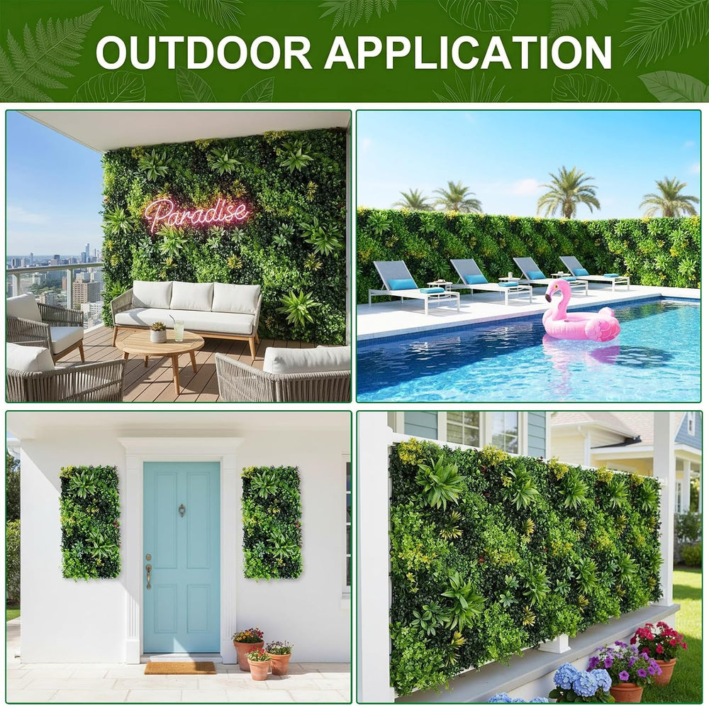 40" x 20" Artificial Grass Wall Panels, UV-Anti Greenery Backdrop Wall