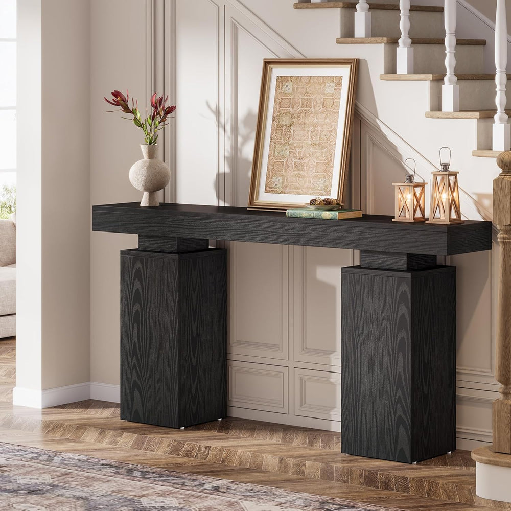 Tribesigns 63-Inch Long Console Table, Farmhouse Entryway Table Behind Couch,...