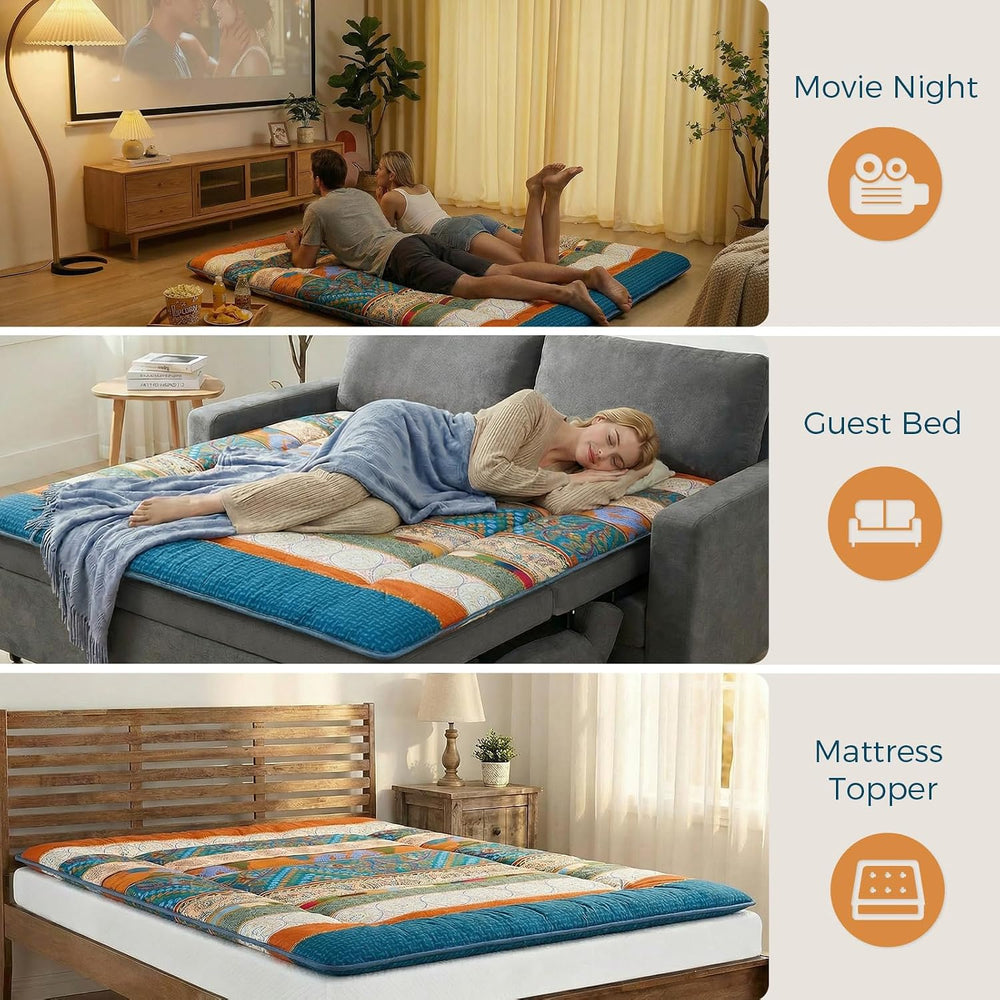 XICIKIN 2.5" Japanese Floor Mattress, Japanese Futon Mattress | Made wit...
