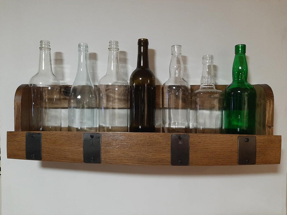 Whiskey Barrel Stave Wall Shelf