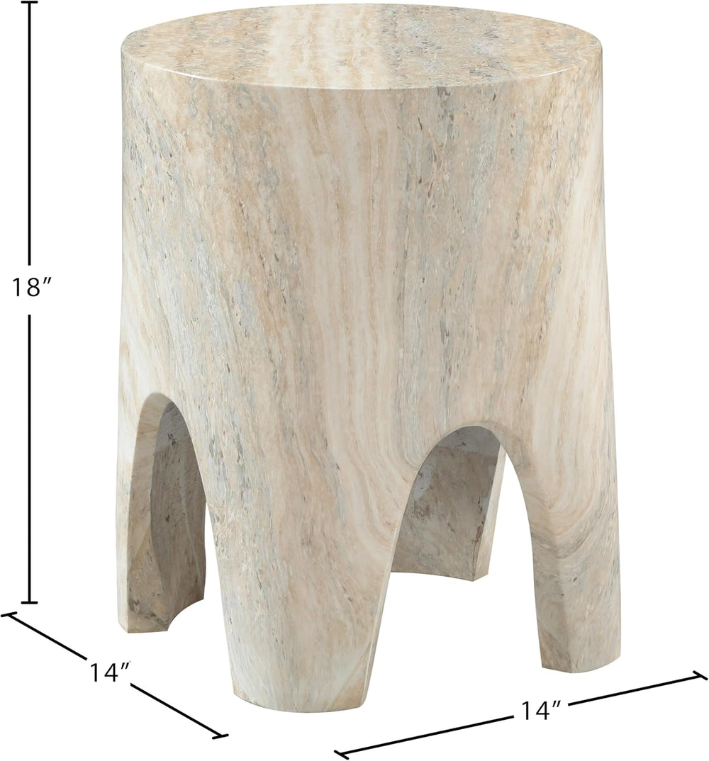 Meridian Furniture 99054Travertine-ET Foligno Collection Art Deco Indoor/Outd...