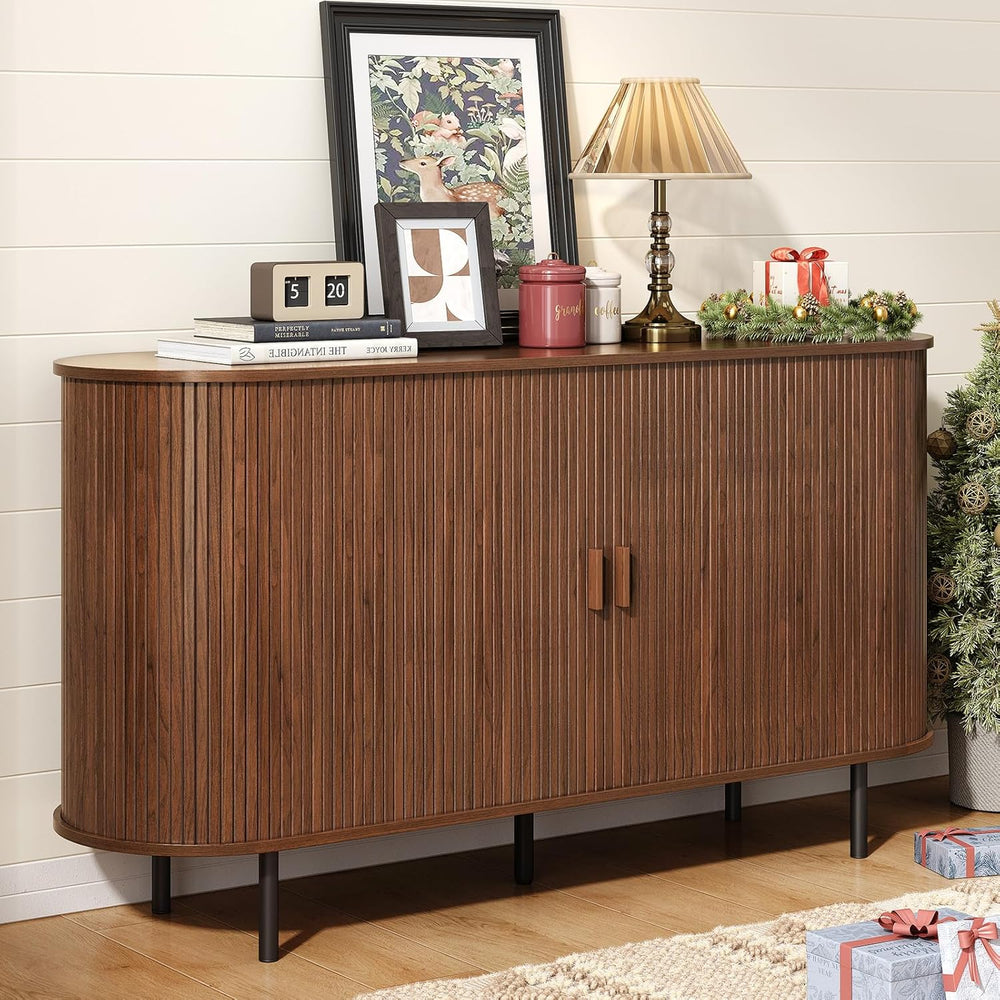 ONBRILL 55" Sideboard Buffet Cabinet with Storage, Sliding Door & Ad...