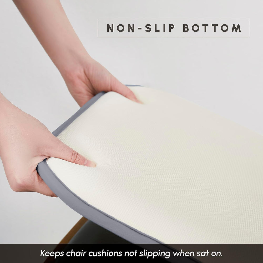 Elegant Comfort Chair Cushion Covers with Ties and Non Skid Rubber Backing-Th...