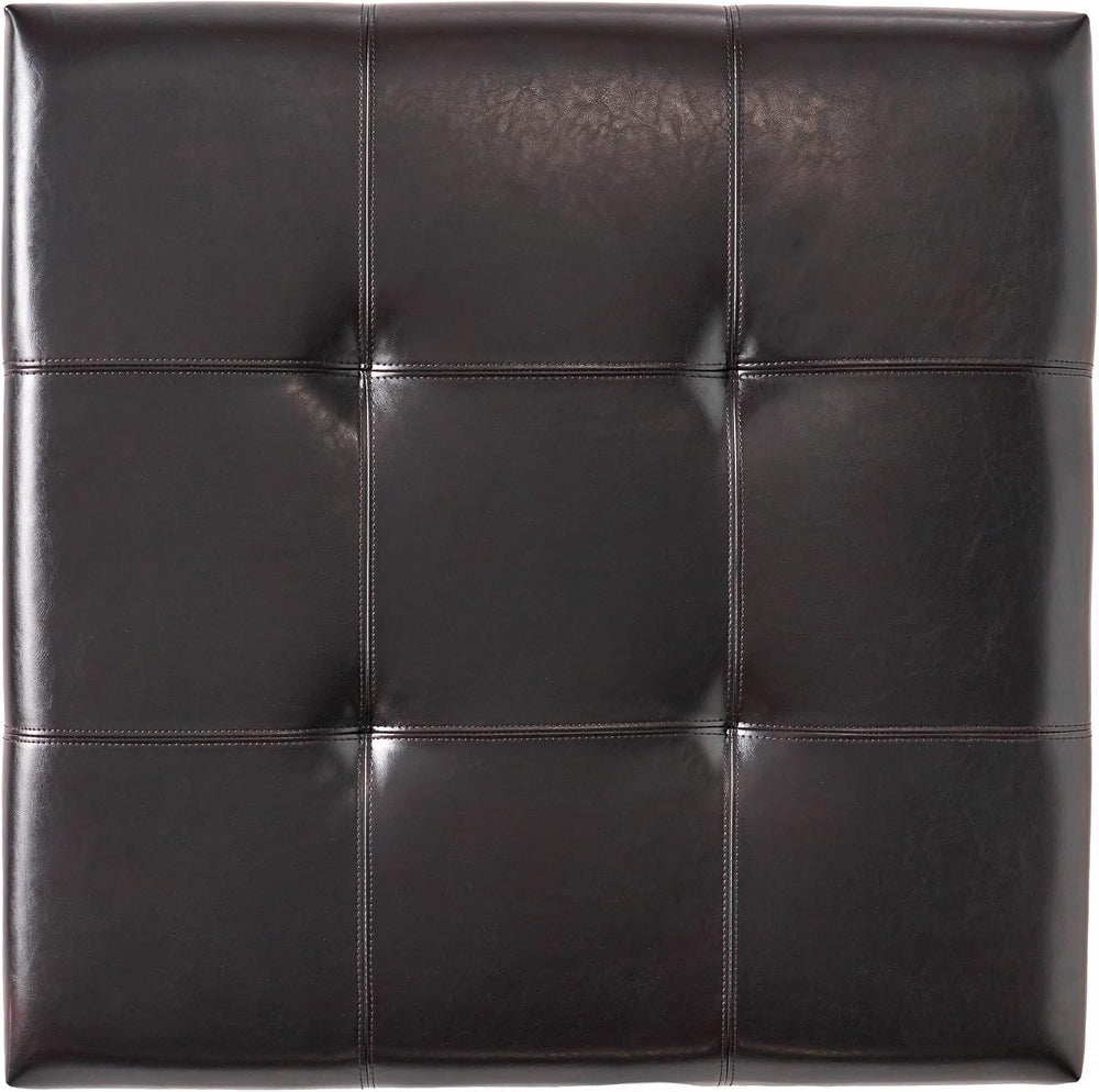 Christopher Knight Home Carlsbad Bonded Leather Storage Ottoman, Espresso