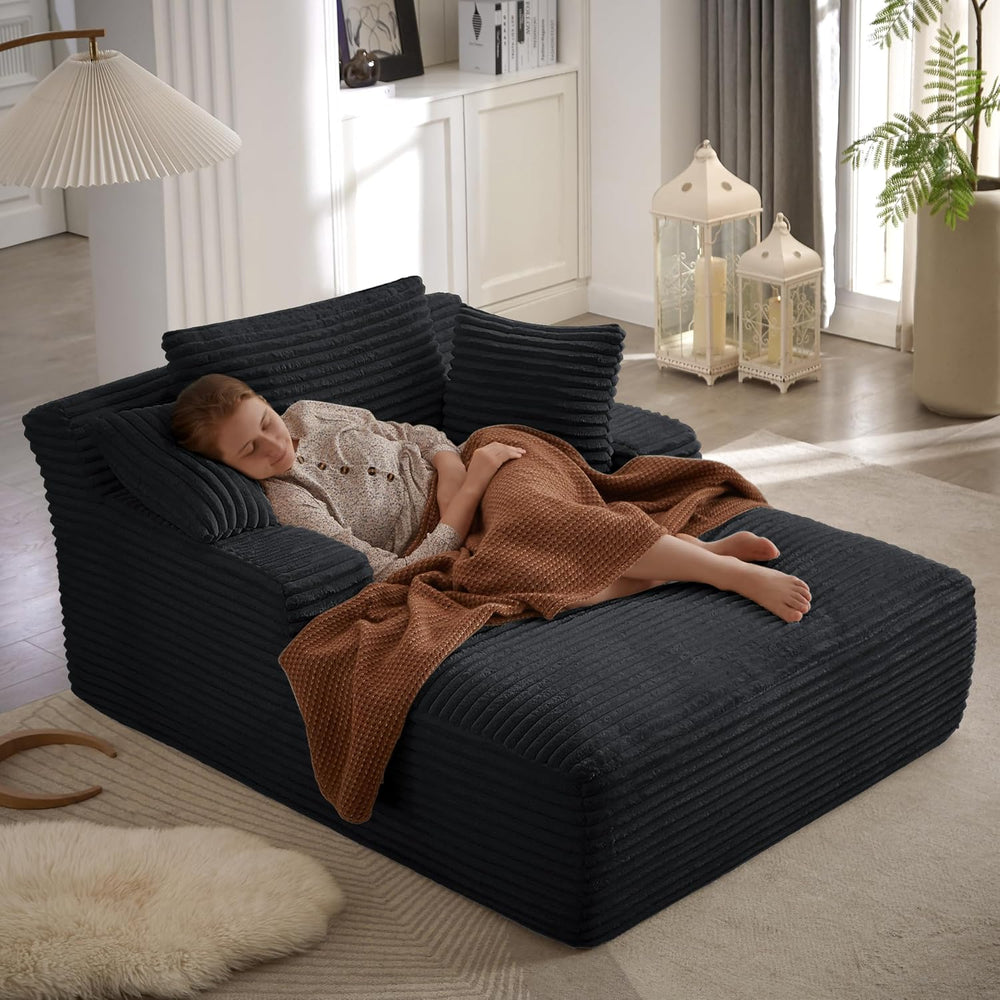 66" Chaise Lounge Chair Indoor, Chair Couches for Living Room,Deep Seat ...