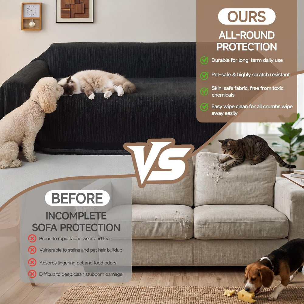 REDKISS Chenille Couch Cover for Armchair, Non-Slip, 70" x 91"
