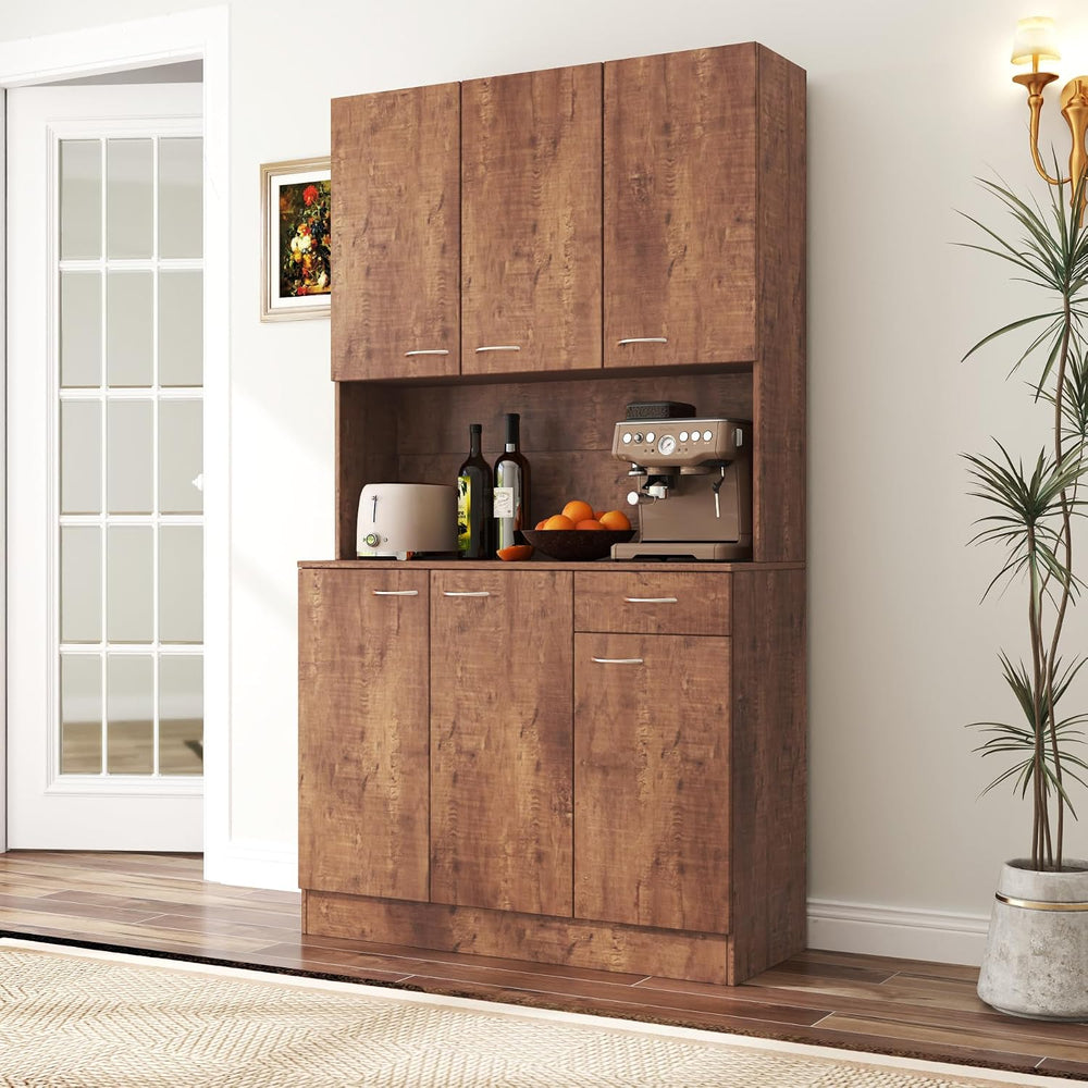 Ball & Cast 71" Pantry Cabinet,Tall Kitchen Pantry Storage Cabinet w...