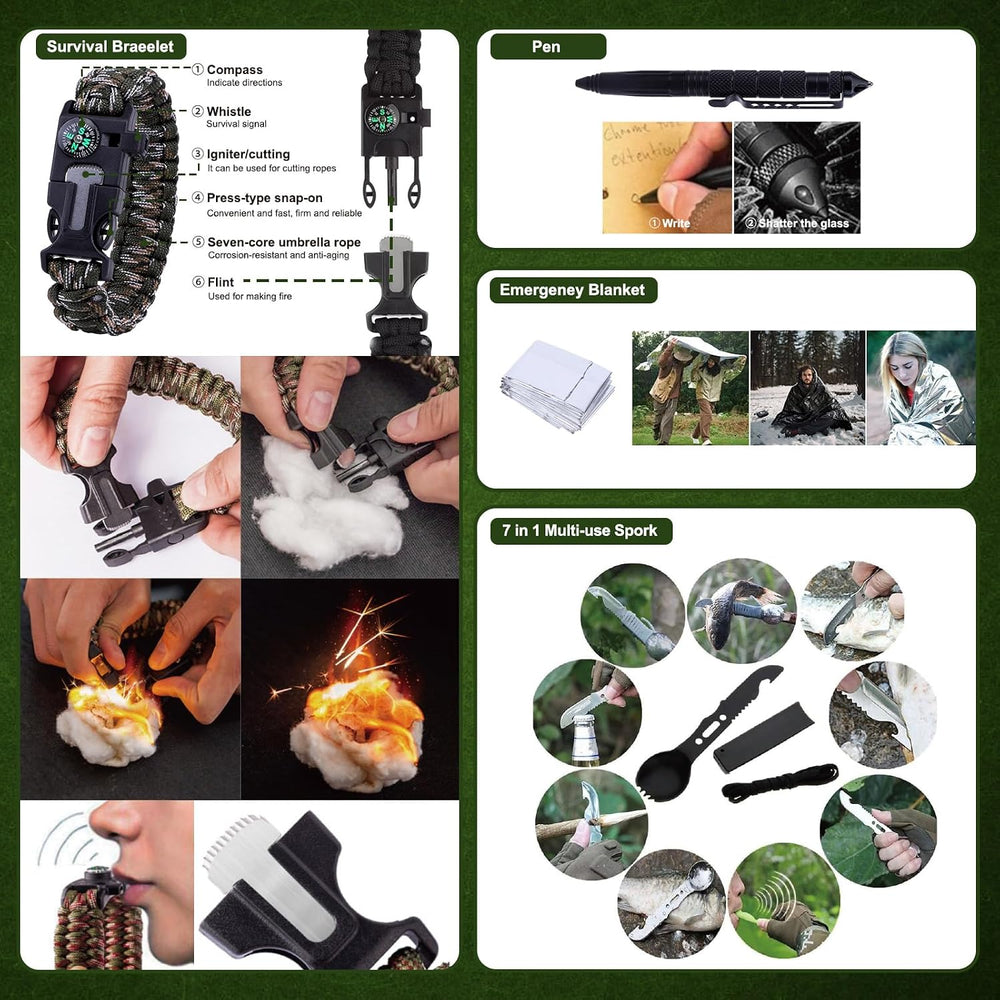 Survival Kit Advent Calendar for Men 24 Days Countdown with Premium Outdoor S...