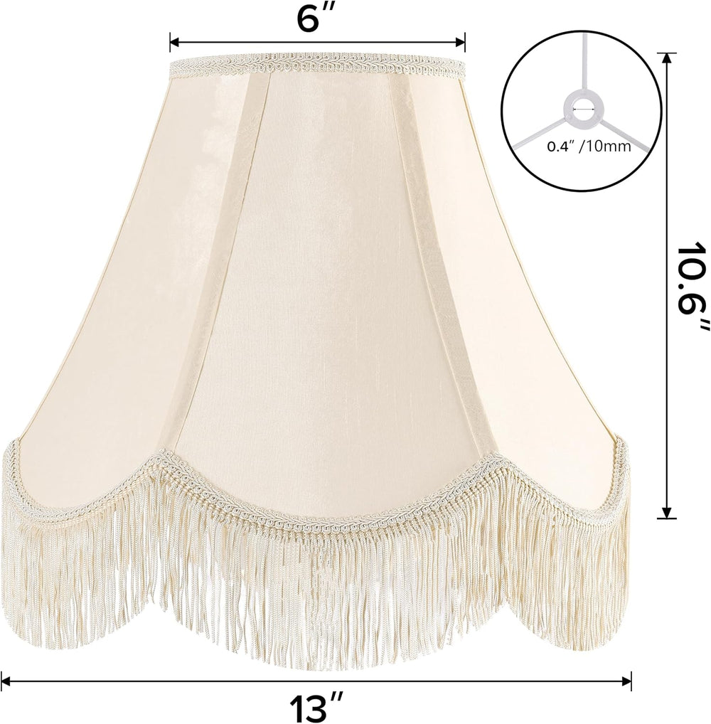 GO&SO Lamp Shade Set of 2,6" x 13" x 10.6",Yellowish Beige...