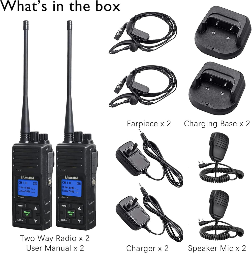 FPCN30A 5 Watt Two Way Radio with Speaking Mic- 2 Packs