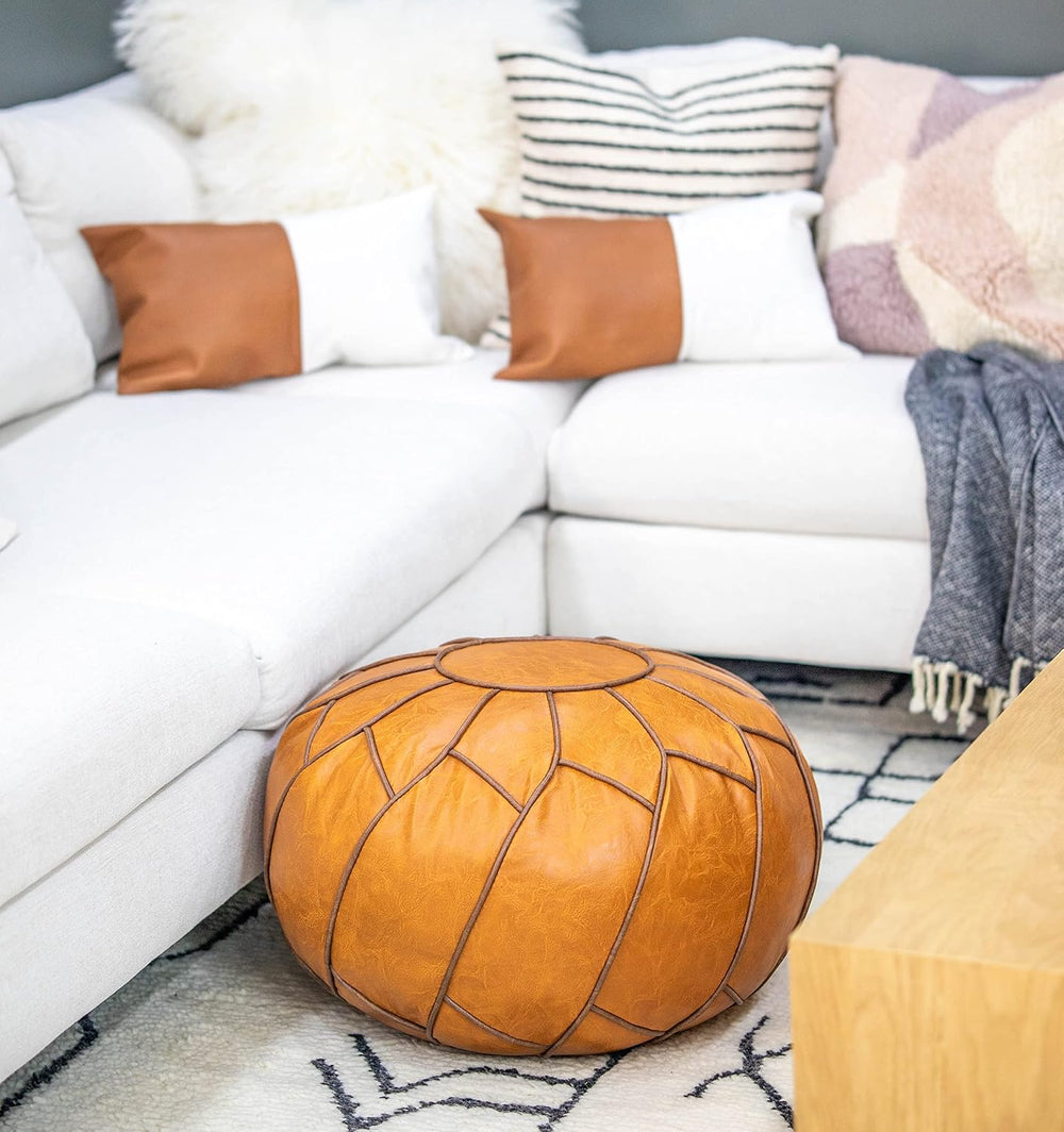 Moderner Pouf Ottoman Pumpkin Color