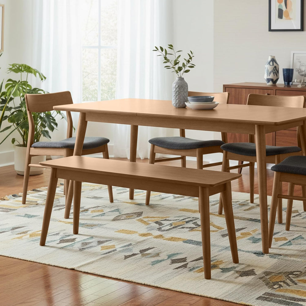 Alaterre Furniture Calais Dining – Mid Century Modern 46-Inch Solid Wood Dini...