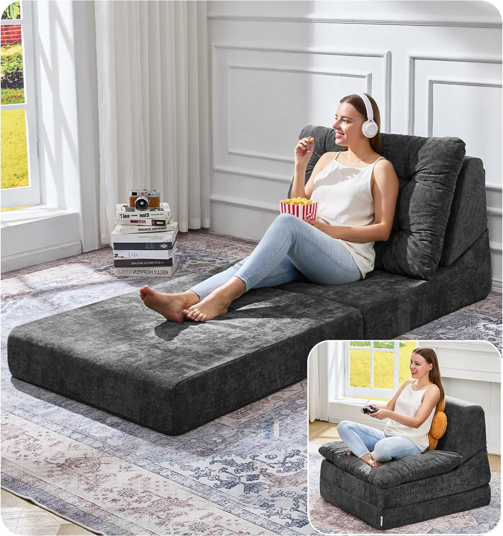 Hobestluk Sofa Couch Folding Sofa Bed Comfy Floor Lounger Convertible Sofa wi...