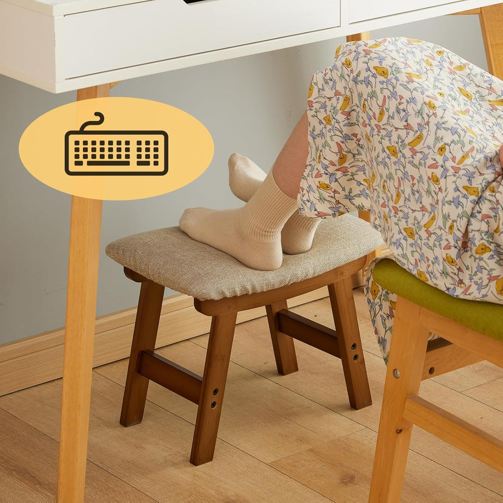 Foot Stool Ottoman Foot Rest Under Desk,Small Stool for Living Room, Bedroom ...