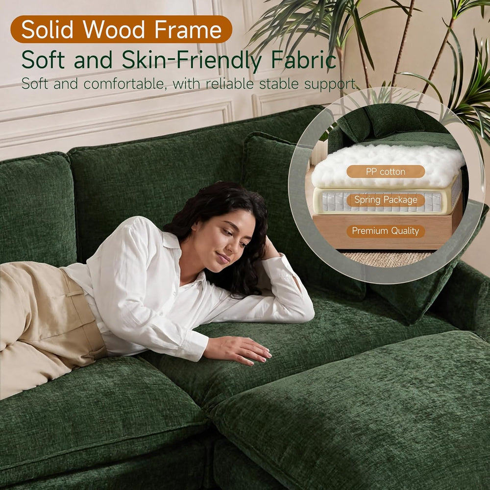 Myroyalsit Modular Sofa with Storage, 135" Sleeper Sofa Bed Sectional Cl...