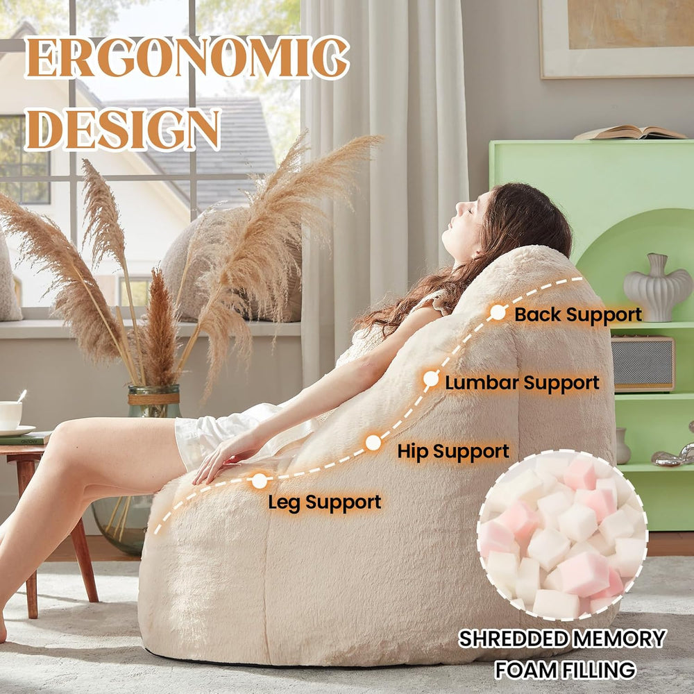Achicsofar Giant Bean Bag Chair for Adults Teens, Cat's Paw Beanbag Chair...