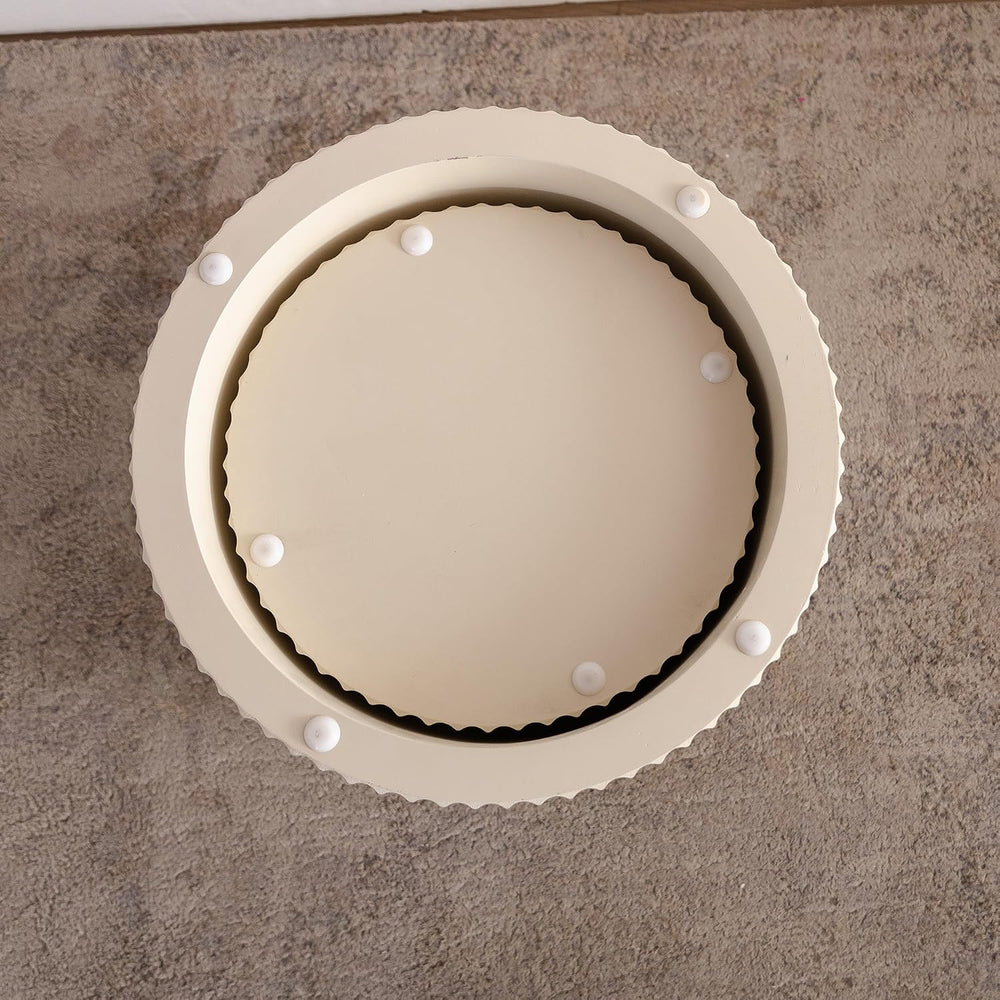 Nesting Round Coffee Table Set of 2, Accent End Table for Small Spaces, Morde...