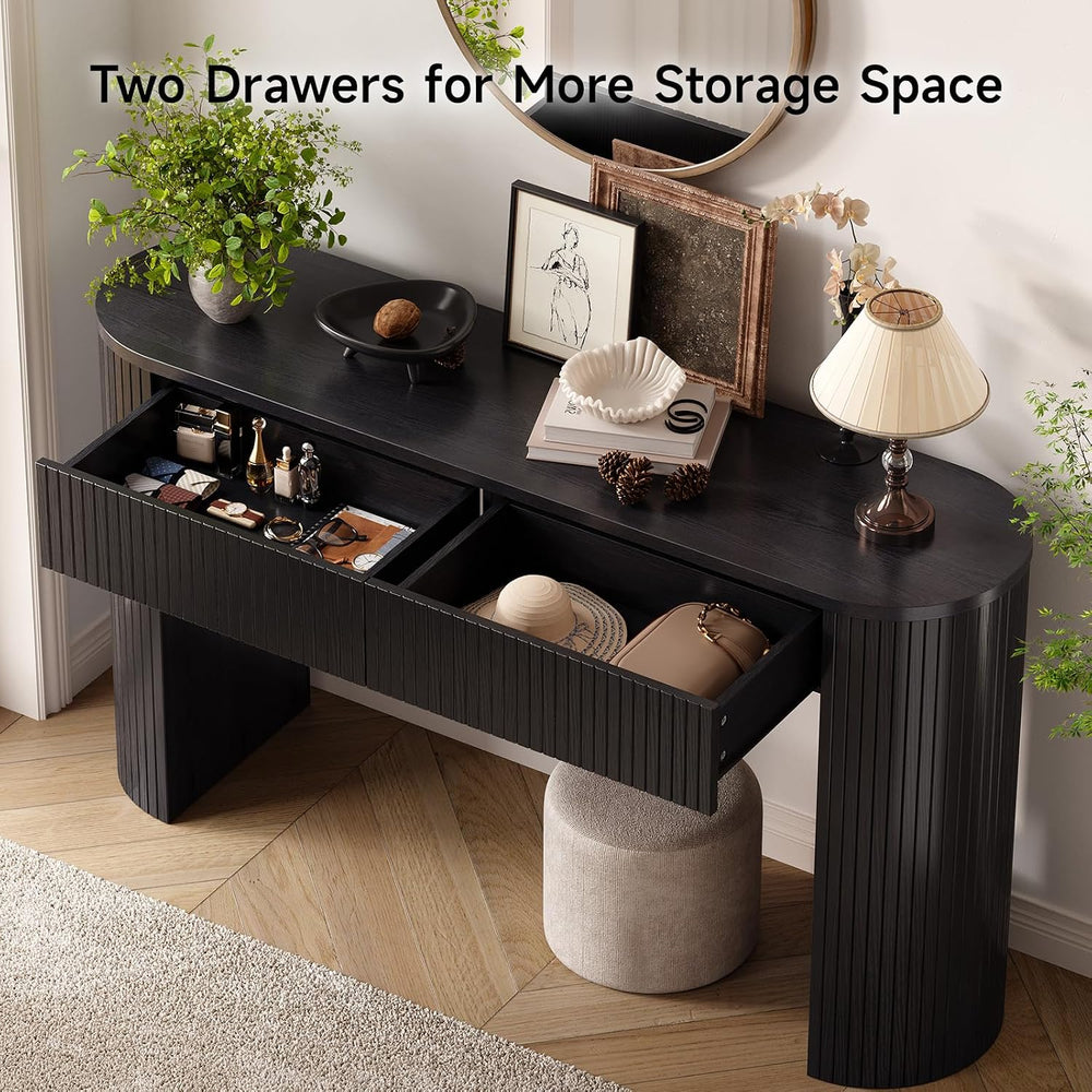 ONBRILL 55 Inch Console Table with 2 Drawers, Entryway Tables with Storage | ...