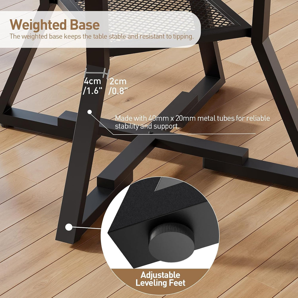 RALGEND Round Dining Table for 4-6, 43" Circle Dining Table with Wooden ...