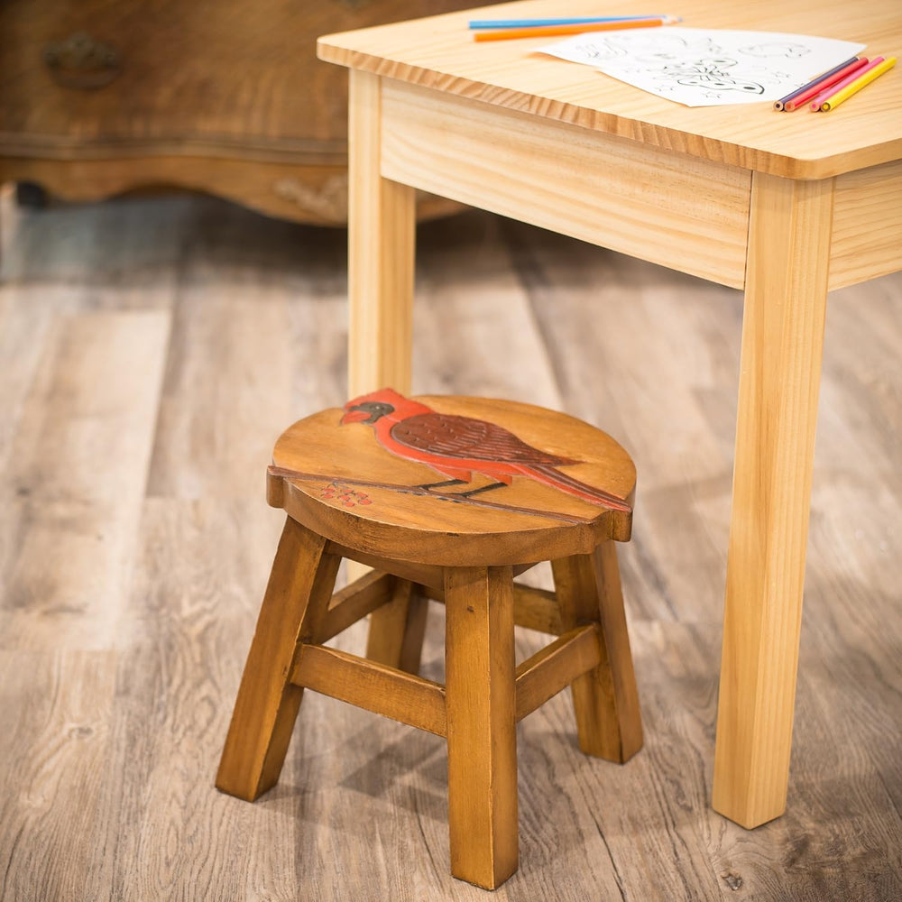Sea Island Imports Cardinal Design Hand Carved Acacia Hardwood Decorative Sho...