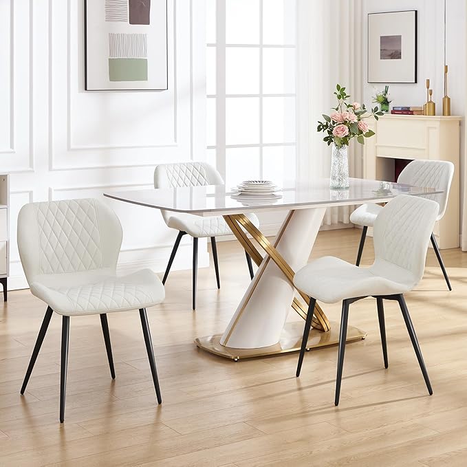 Dining Chair, Comfy Modern Dining Chairs with Thick Cushions, Upholstered Fab...
