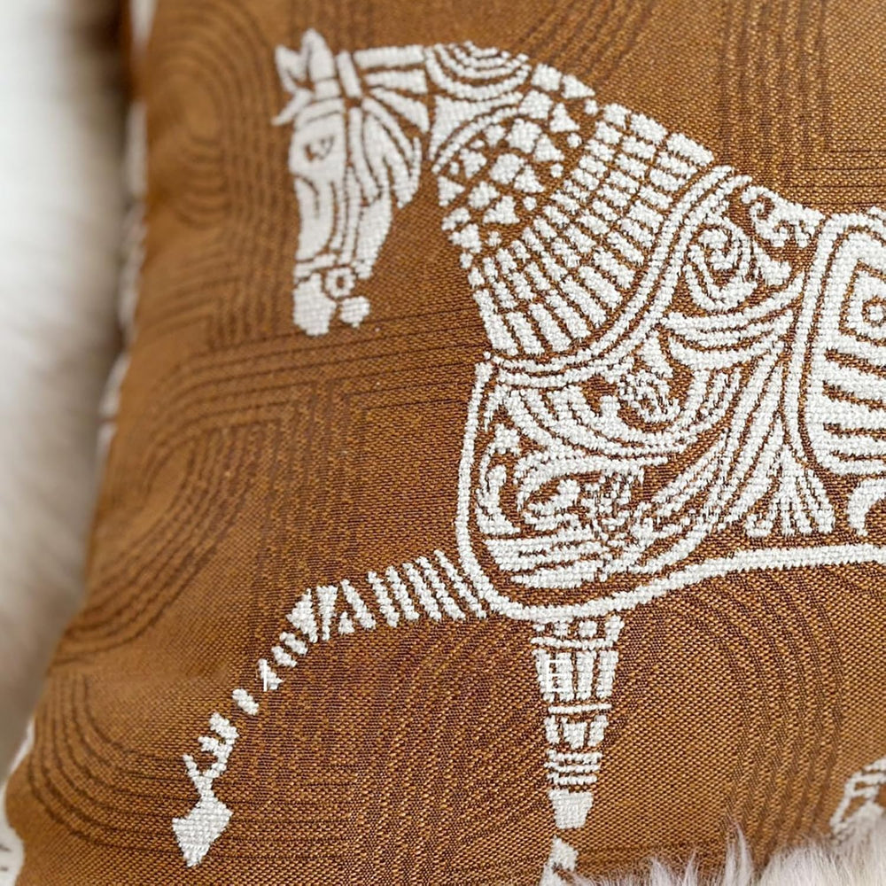 Croker Horse 20x20'' Inches Throw Pillow Cushion Cover - Luxury Palac...