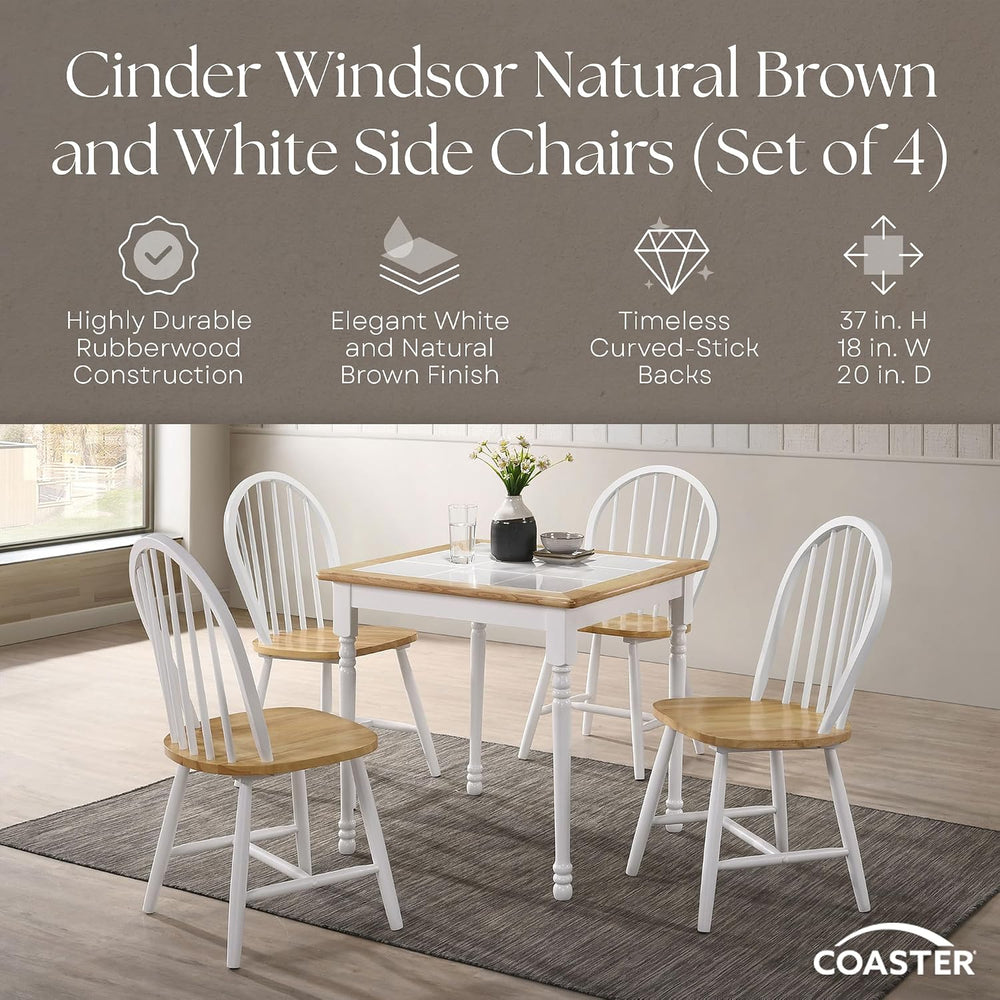 Coaster Home Furnishings - Cinder - Asian Hardwood - Windsor-Style Armless Di...