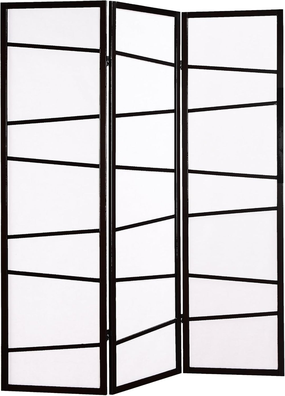 Roundhill Furniture 3-Panel Screen Room Divider, Black