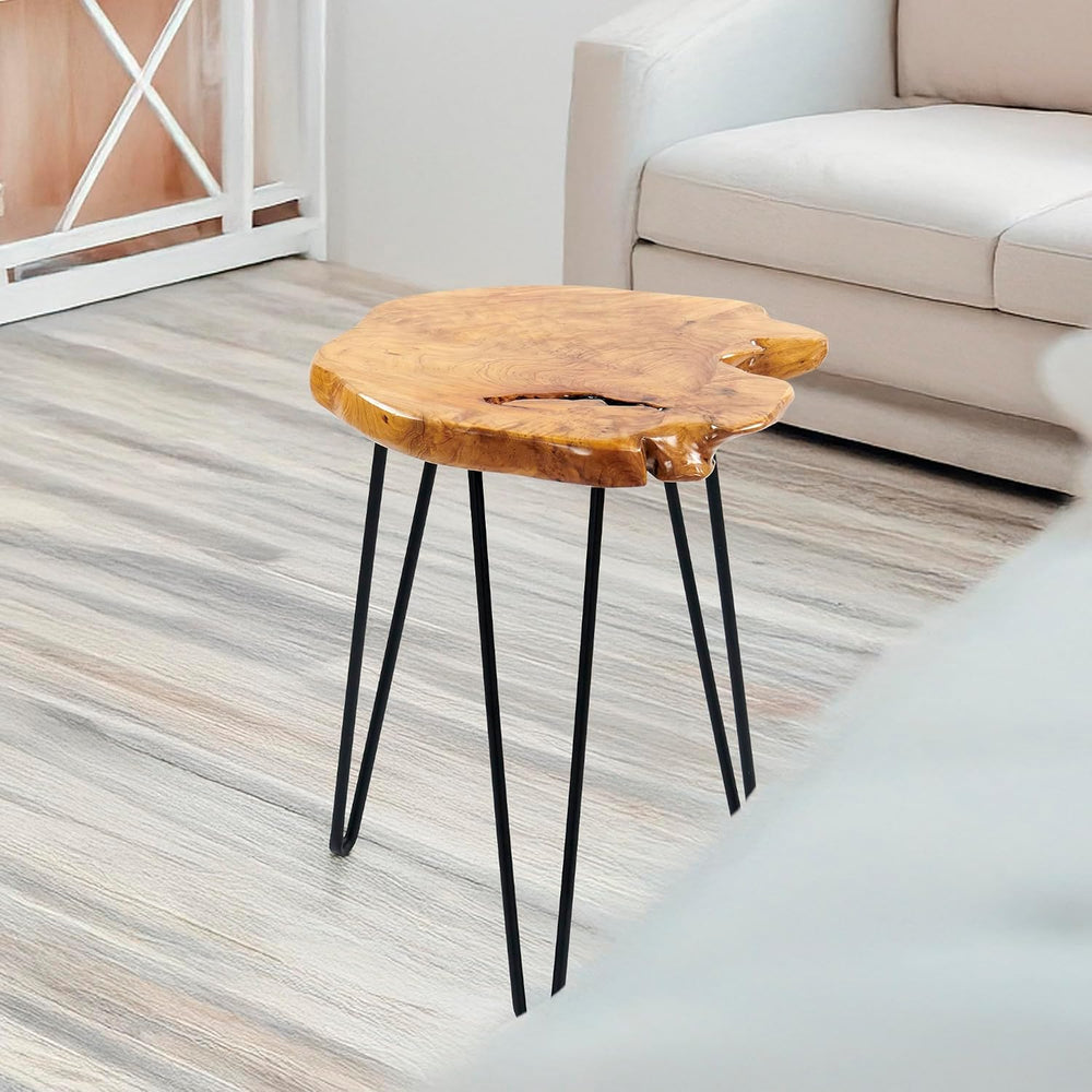 Greenage Cedar Roots Naturally Live Edge Side Table 16" x 14" x 21&...