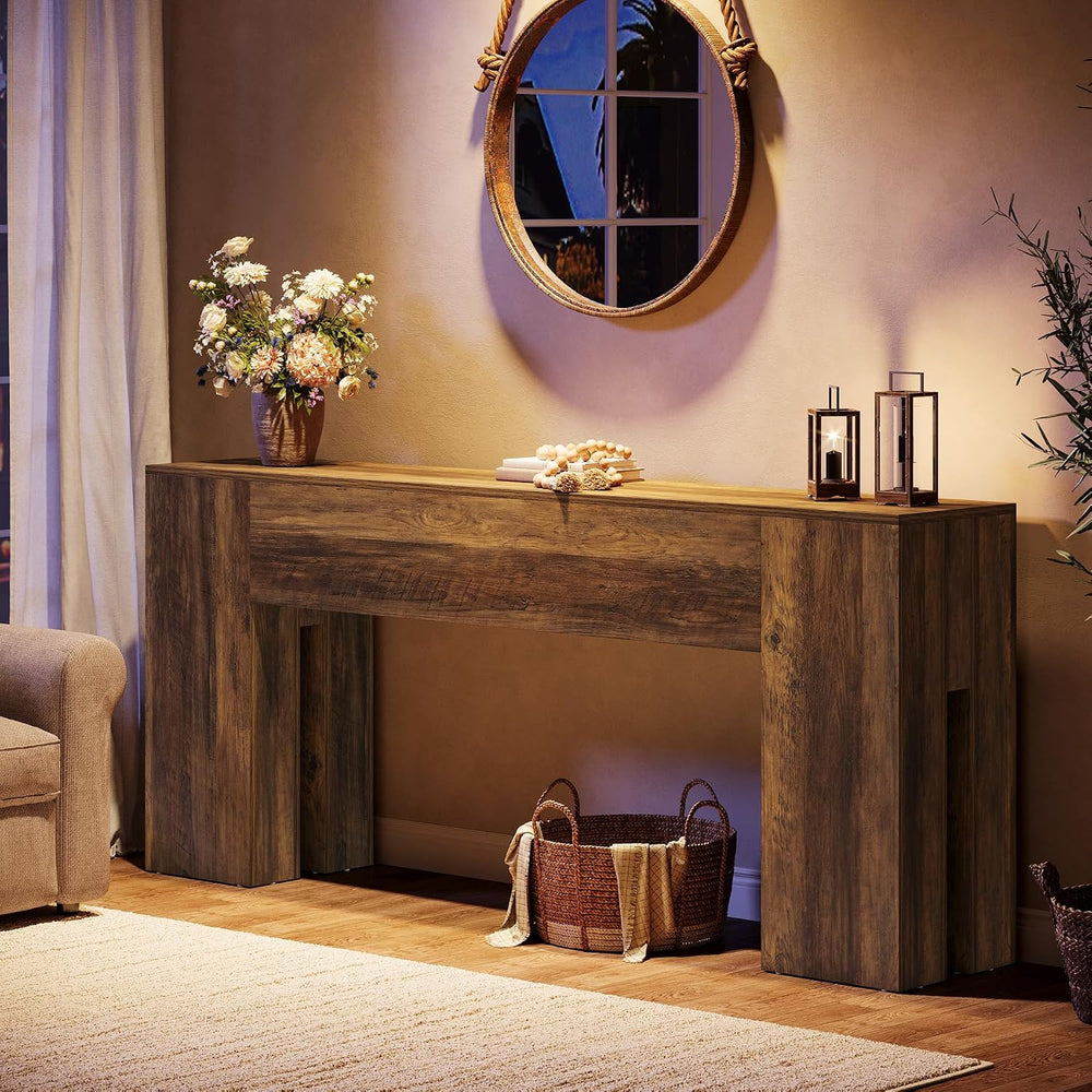 Tribesigns 71-Inch Long Console Table for Entryway, Farmhouse Sofa Console | ...
