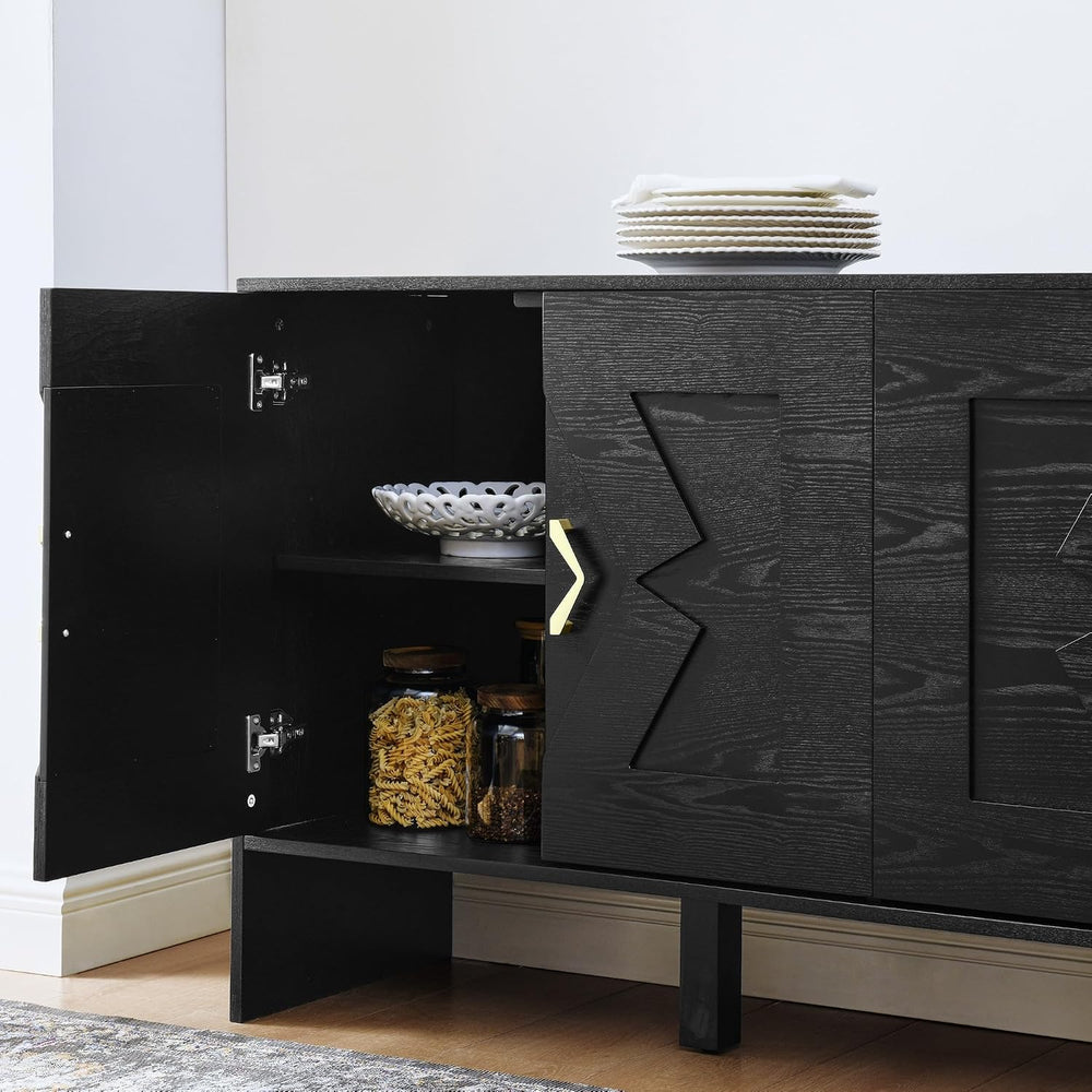 Mid Century Modern Sideboard Buffet Cabinet and TV Media Console 60 Inch with...