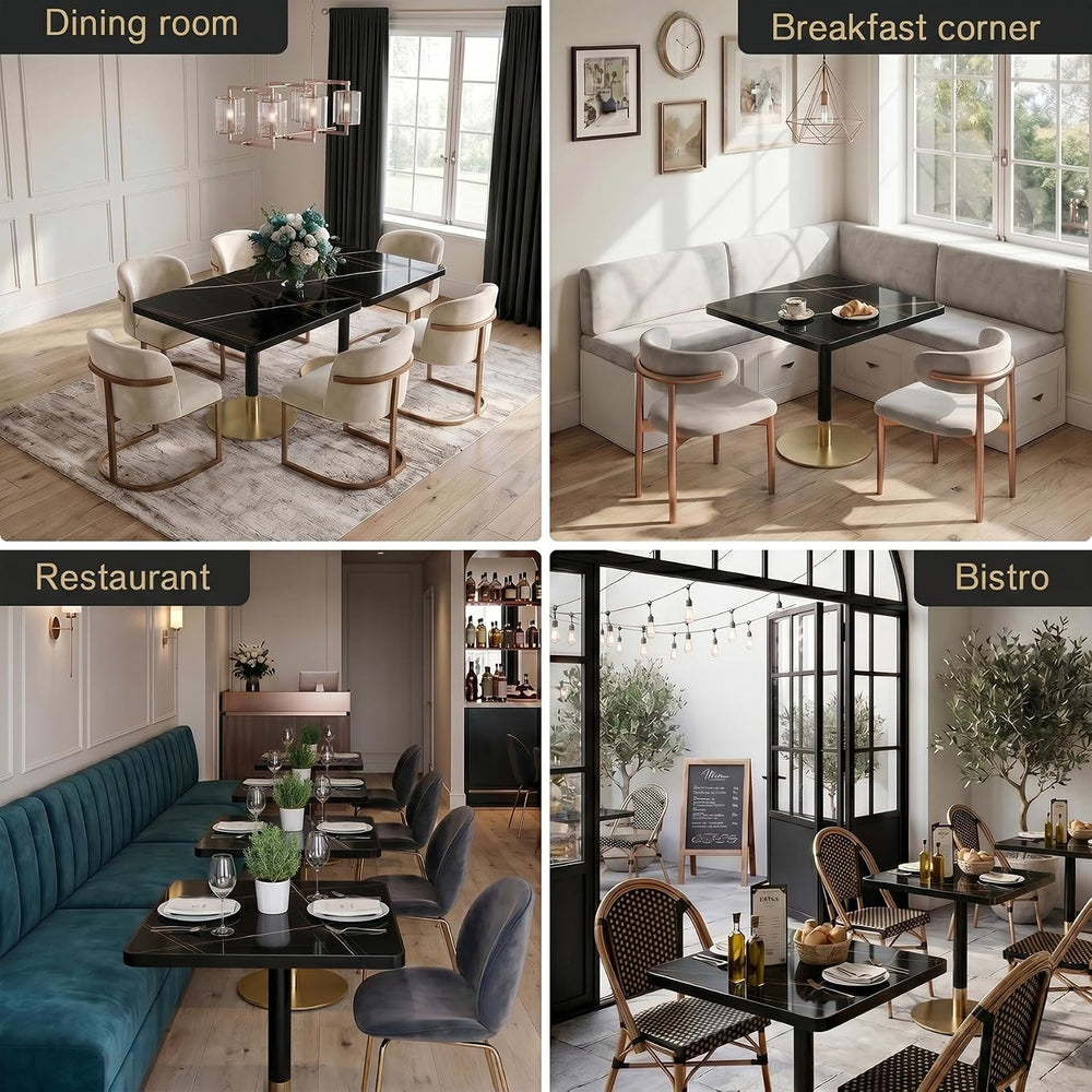 63''Dining Table for 4-6,Modern Sintered Stone Dining Table,Kitchen T...