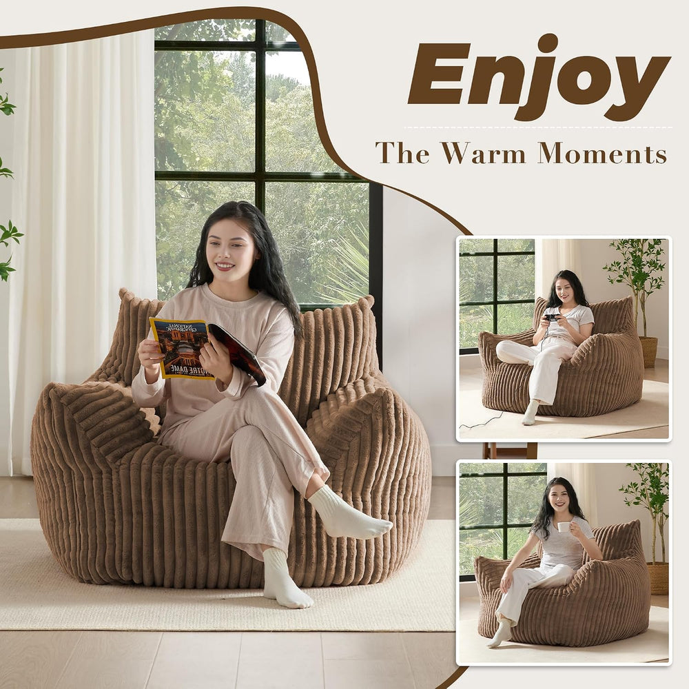 Oversized Bean Bag Chair for Living Room Furniture Bean Bag Chairs for Adults...