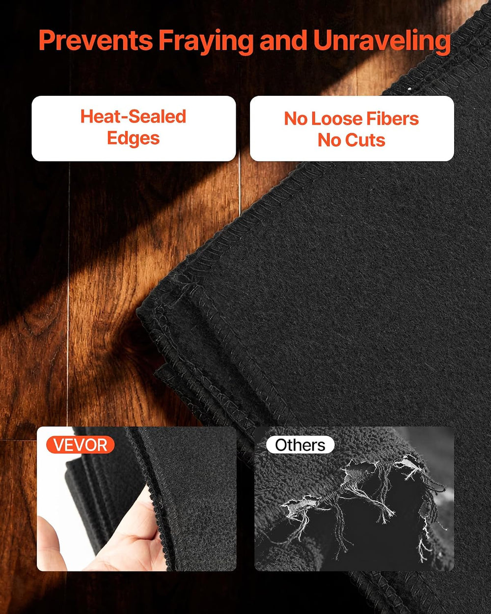 VEVOR Carbon Felt Welding Blankets, 2-Pack 20" x 36" Flame Retardan...