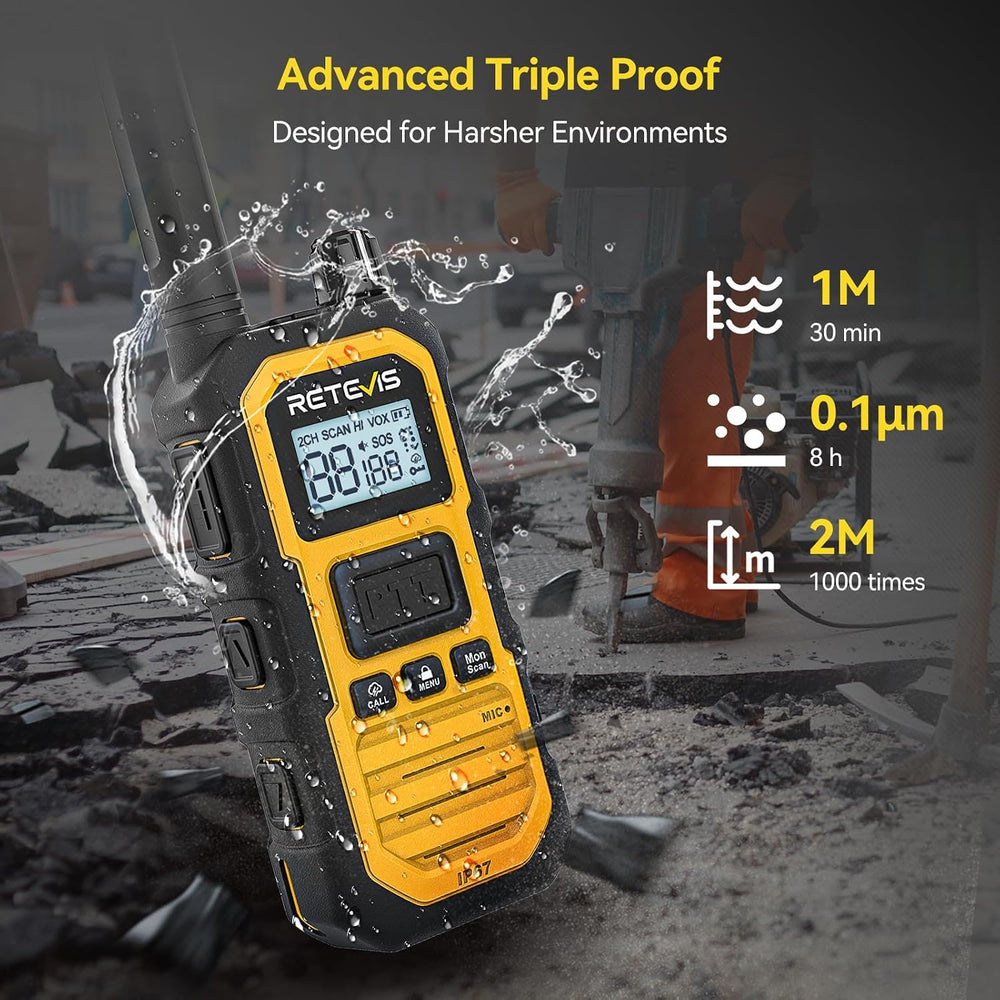 Retevis RB48 Plus GMRS Walkie Talkies Long Range for Industrial (4 Pack)