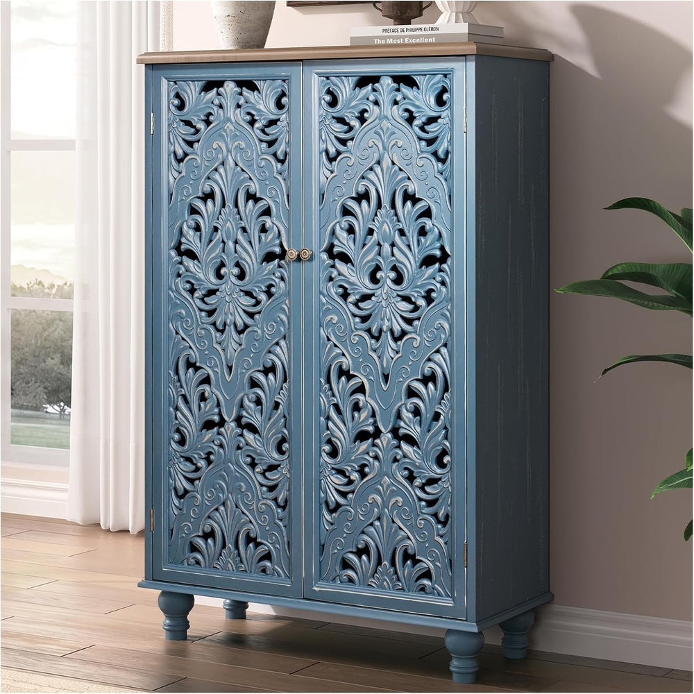 JOINICE 47" Tall Accent Cabinet with Doors & Storage for Living Room...