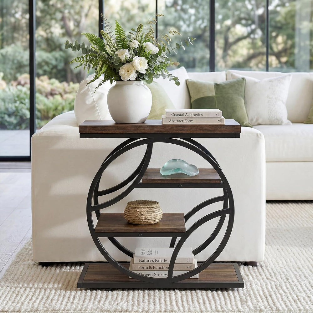 Tribesigns 25-Inch End Table for Living Room, Small Side Table with 4-Tier St...