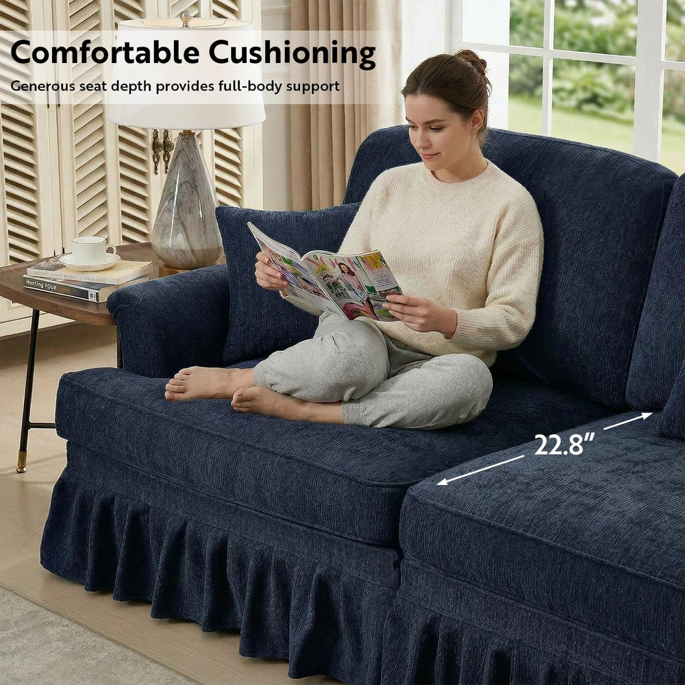 SoarFlash Modular Sectional Sofa Couch, Comfy Chenille Sofa with Removable Ru...