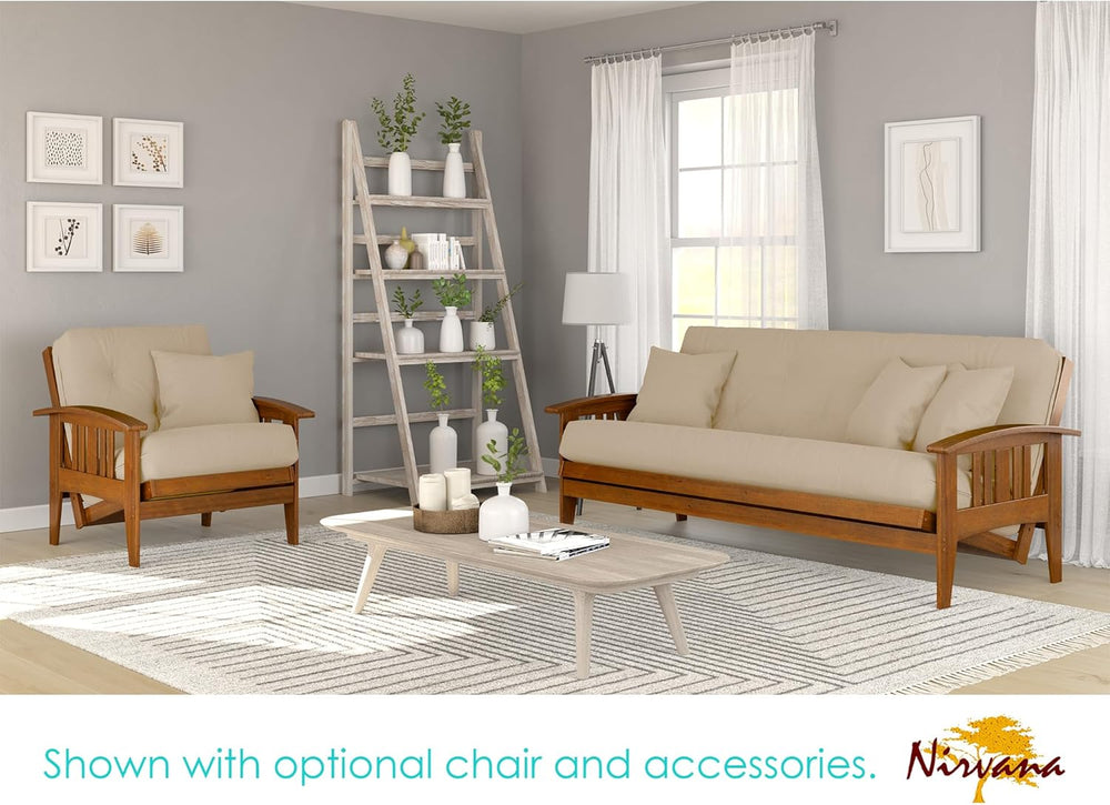 Nirvana Futons Westfield Futon Set - Queen Size, Frame, 8" Mattress, Twi...